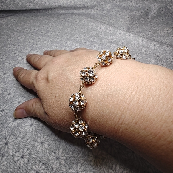 Kate Spade Putting on the Ritz Lady Marmalade Tennis Bracelet Crystal Orbit Pave - Picture 8 of 9